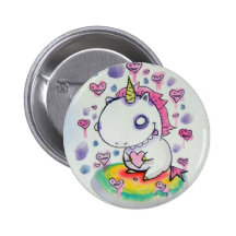 Chubbles the Unicorn Buttons