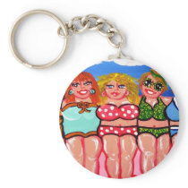 Chubby Beach Divas Friends Keychain