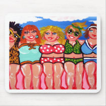 Chubby Beach Divas Friends Mousepad