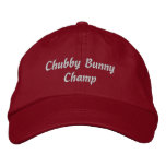 Chubby Bunny Champ Cap - Red embroidered hats