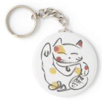 Chubby Maneki Neko Keychain