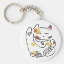 Chubby Maneki Neko Keychain