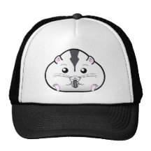 Chubby Semi White Russian Dwarf Hamster Trucker Hat