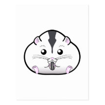Chubby Semi White Russian Dwarf Hamster Postcards