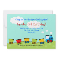 Chugga Choo Choo Train 5x7 Birthday Announcement