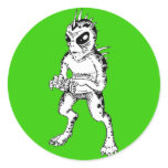 Chupacabra (Sketch) Round Stickers