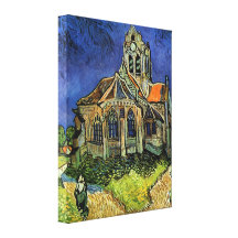 Church at Auvers, van Gogh, Vintage Impressionism Gallery Wrapped Canvas