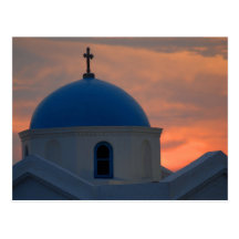 Church at sunset post cards