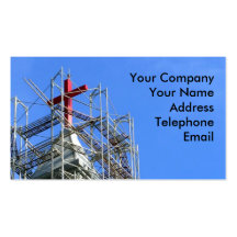 Church Building under Construction Business Card Template