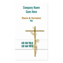 Church Christ religion cross gold Business Cards