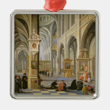 Church interior christmas ornament