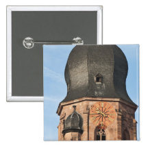 Church of the Holy Ghost in Old Town Heidelberg Button