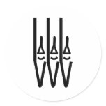 church organ pipes icon stickers