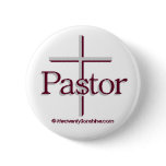 Church Pastor Grey Cross buttons