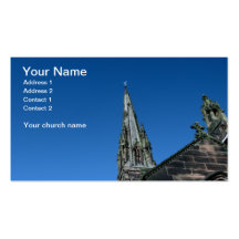 Church spire business card