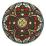 Church Stained Glass Round Sticker