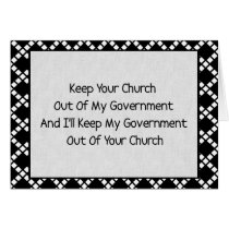 Church State Separation Cards