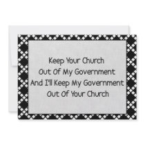 Church State Separation Custom Invitations