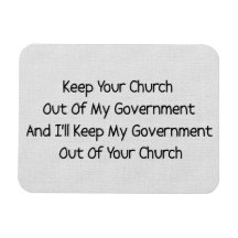 Church State Separation Rectangular Magnets