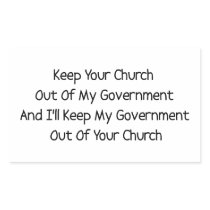 Church State Separation Rectangle Stickers