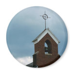 Church Steeple in Storm Christian Magnet