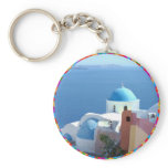 Church Views on Santorini, Greece keychains