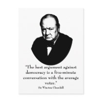 Churchill and Funny Quote Post Card