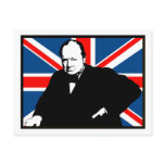 Churchill and Union Jack postcards