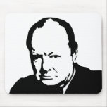 Churchill -- Black and White mousepads