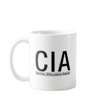 CIA Initials + Central Inteligence Agency Text Mugs