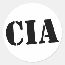 CIA ROUND STICKER