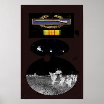 CIB and Vietnam service Ribbon poster