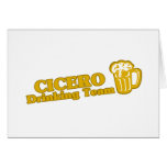 Cicero Drinking Team tee shirts cards