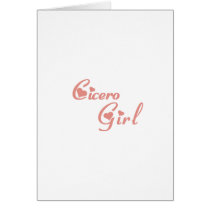 Cicero Girl tee shirts Greeting Card