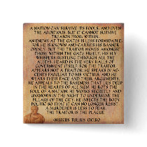 CICERO QUOTE - NATION CANNOT SURVIVE TREASON PINBACK BUTTONS