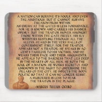 CICERO QUOTE - NATION CANNOT SURVIVE TREASON MOUSE PAD