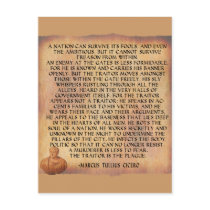 CICERO QUOTE - NATION CANNOT SURVIVE TREASON POSTCARDS