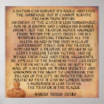 CICERO QUOTE - NATION CANNOT SURVIVE TREASON posters
