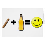 Cigar + Beer = Happiness cards