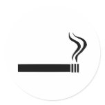 Cigarette Round Sticker
