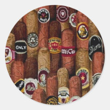 Cigars Round Sticker