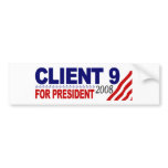 Ciient 9 For President 2008 bumper stickers