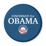 CINCINNATI for Obama custom your city personalised magnets