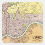 Cincinnati, Ohio 2 Square Sticker