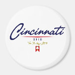 Cincinnati Script Fridge Magnet