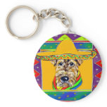 Cinco de Mayo Airedale keychains