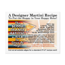 Cinco de Mayo Blood Orange Martini Margarita Card