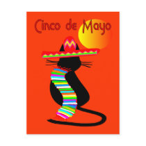 Cinco de mayo CAT Design--Adorable Postcard