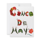 Cinco de Mayo Chili Peppers Custom Invitation