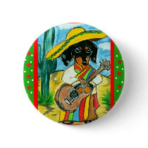 Cinco de Mayo Dachshund Button